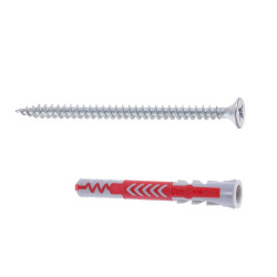 Diblu universal, din nylon, Fischer Duopower, 8 x 65 mm, cu surub, cu cap inecat, Pozidriv, PZ2