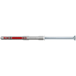 Diblu universal, din nylon, Fischer DuoXpand T, 10 x 120 mm, cu surub, zincat alb, cu cap inecat, Torx, TX30