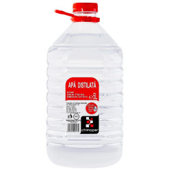 Apa distilata, flacon pet, 5 L