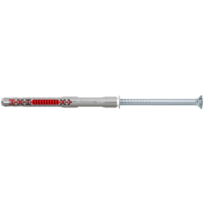 Diblu universal, din nylon, Fischer DuoXpand T, 8 x 100 mm, cu surub, zincat alb, cu cap inecat, Torx, TX30 Diblu universal, din nylon, Fischer DuoXpand T, 8 x 100 mm, cu surub, zincat alb, cu cap inecat, Torx, TX30