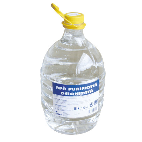 Apa purificata deionizata, flacon pet, 5L