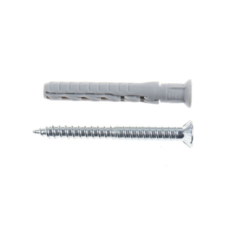 Diblu universal din nylon, Fischer SXR, 8 x 60 mm, cu surub T30
