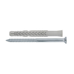 Diblu universal din nylon, Friulsider X3, 10 x 100 mm + surub, otel, zincat alb, amprenta Torx, 7 x 108 mm