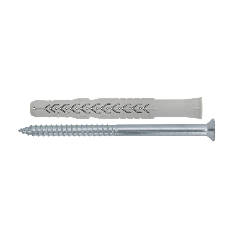Diblu universal din nylon, Friulsider X3, 10 x 100 mm + surub, otel, zincat alb, amprenta Torx, 7 x 108 mm Diblu universal din nylon, Friulsider X3, 10 x 100 mm + surub, otel, zincat alb, amprenta Torx, 7 x 108 mm