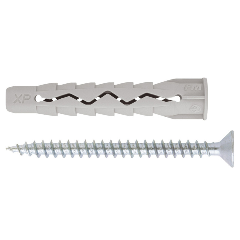 Diblu universal din nylon, Friulsider XP, 6 x 33 mm, cu surub, cap inecat, 4.5 x 45 mm, 15 bucati Diblu universal din nylon, Friulsider XP, 6 x 33 mm, cu surub, cap inecat, 4.5 x 45 mm, 15 bucati