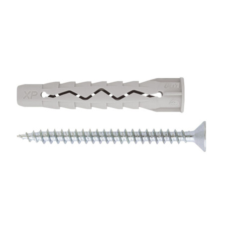 Diblu universal din plastic, cu surub cu cap inecat, Friulsider FMXP, 6 x 45 mm