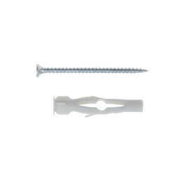 Diblu universal din plastic, cu surub cu cap inecat, Friulsider FXVT, 6 x 40 mm