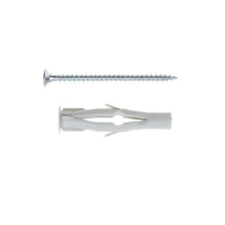 Diblu universal din plastic, cu surub cu cap inecat, Friulsider FXVT, 8 x 50 mm