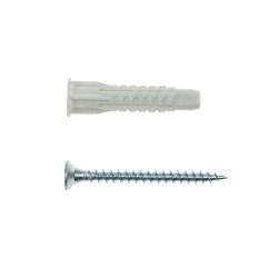 Diblu universal din plastic, cu surub cu cap inecat, Friulsider TMT, 6 x 33 mm