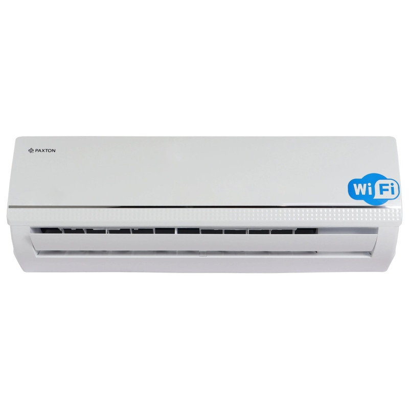 Aparat aer conditionat Paxton, 18000 BTU, A++/A+, inverter, Wi-Fi, kit instalare, R32, functie incalzire, dezumidificare, mod Ec Aparat aer conditionat Paxton, 18000 BTU, A++/A+, inverter, Wi-Fi, kit instalare, R32, functie incalzire, dezumidificare, mod Ec