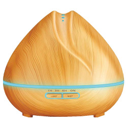 Difuzor aromaterapie ultrasonic Paxton AD-7MD, 400 ml, 14 W, functie Mist, functie Light, stejar deschis