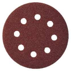 Disc abraziv cu autofixare, pentru lemn / metale, cu perforatii, Klingspor PS 22 K, 125 mm, granulatie 80