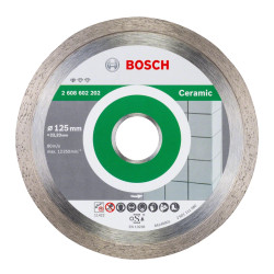 Disc diamantat, continuu, pentru debitare placi ceramice, Bosch Standard for Ceramic, 125 x 22.23 x 1.6 mm