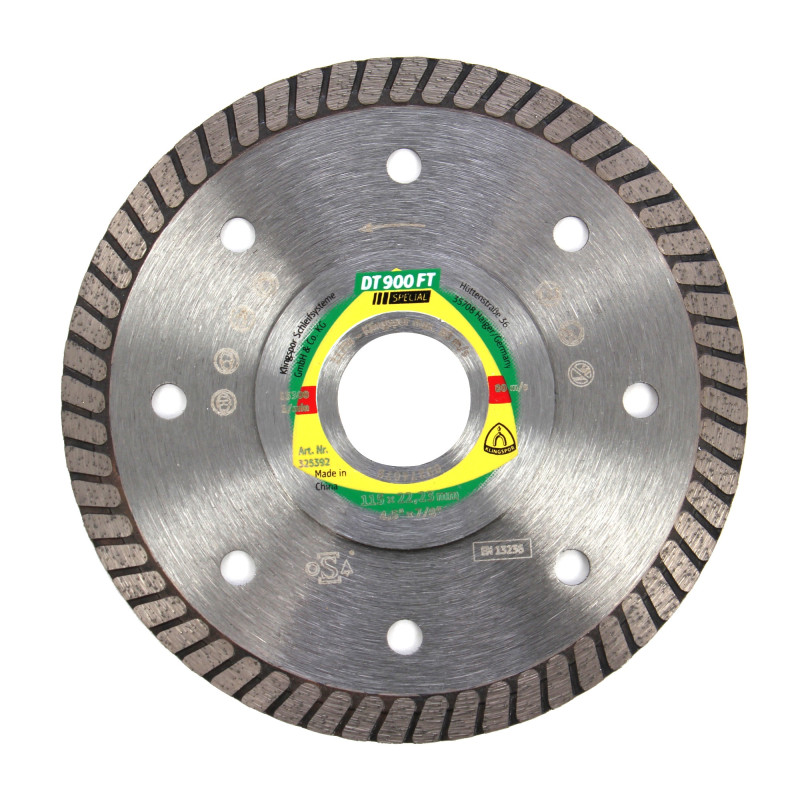 Disc diamantat, continuu, pentru debitare placi ceramice, Klingspor DT 900 FT Special, 115 x 22.23 x 1.4 mm Disc diamantat, continuu, pentru debitare placi ceramice, Klingspor DT 900 FT Special, 115 x 22.23 x 1.4 mm