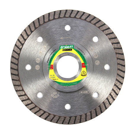 Disc diamantat, continuu, pentru debitare placi ceramice, Klingspor DT 900 FT Special, 115 x 22.23 x 1.4 mm