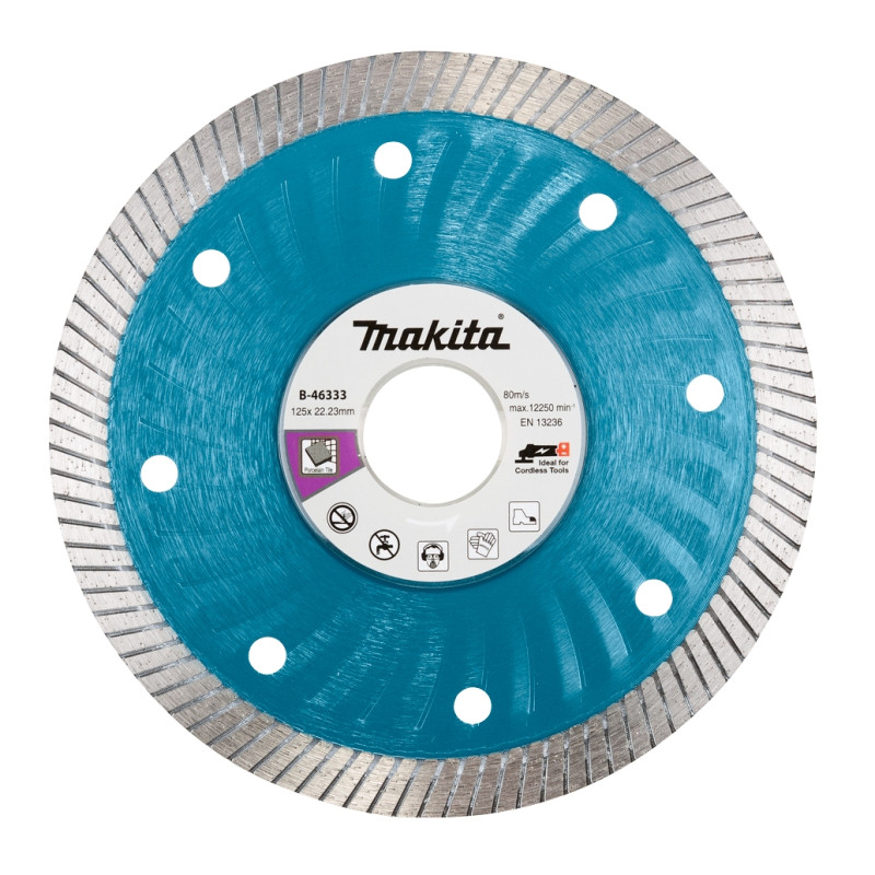 Disc diamantat, continuu, pentru debitare placi ceramice, Makita B-46333, 125 x 22.23 x 1.4 mm Disc diamantat, continuu, pentru debitare placi ceramice, Makita B-46333, 125 x 22.23 x 1.4 mm