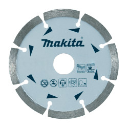 Disc diamantat, cu segmente, pentru debitare beton / marmura, Makita D-52766, 125 x 22.23 x 1.8 mm