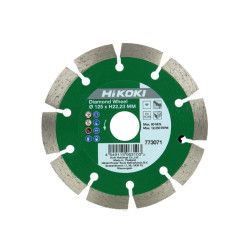 Disc diamantat, cu segmente, pentru debitare beton / zidarie, Hikoki 773071, 125 x 22.2 x 2 mm