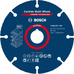 Disc diamantat, cu segmente, pentru debitare lemn / materiale de constructie / plastic, Bosch  Expert Carbide Multi Wheel, 125 x