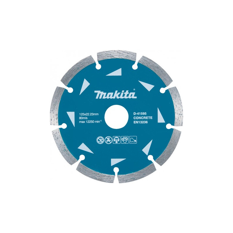 Disc diamantat, segmentat, pentru debitare beton, Makita D-41595, 125 x 22.23 x 2.2 mm Disc diamantat, segmentat, pentru debitare beton, Makita D-41595, 125 x 22.23 x 2.2 mm