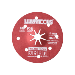 Disc glazurat, Lumytools LT08664, 180 x 22 mm, granulatie 36