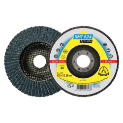 Disc lamelar frontal, pentru metal, Klingspor SMT 624, 115 x 22.23 mm, granulatie 120