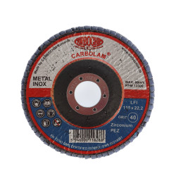 Disc lamelar frontal, pentru otel / inox, Carbochim SFI, 115 x 22 mm, granulatie 40