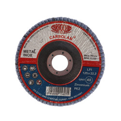 Disc lamelar frontal, pentru otel / inox, Carbochim SFI, 125 x 22 mm, granulatie 40