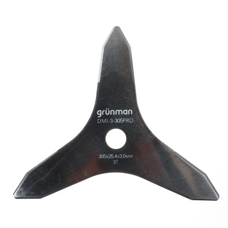 Disc motocoasa pentru tuns iarba, Grunman, otel, 3 lame, D 305 mm, 3 mm