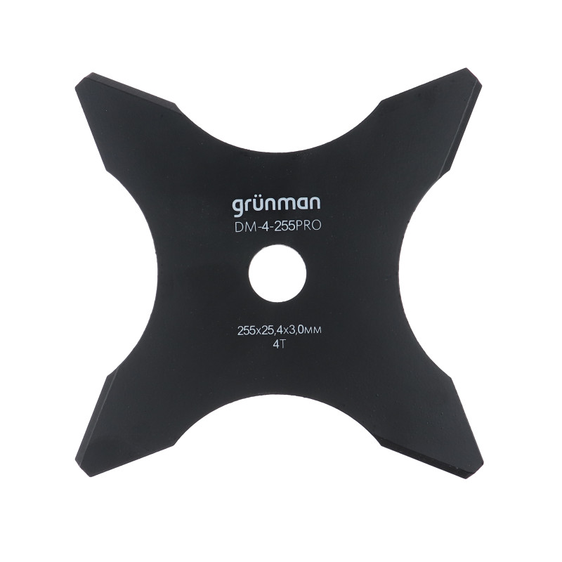 Disc motocoasa pentru tuns iarba, Grunman, otel, 4 lame, D 255 mm, 4 mm Disc motocoasa pentru tuns iarba, Grunman, otel, 4 lame, D 255 mm, 4 mm