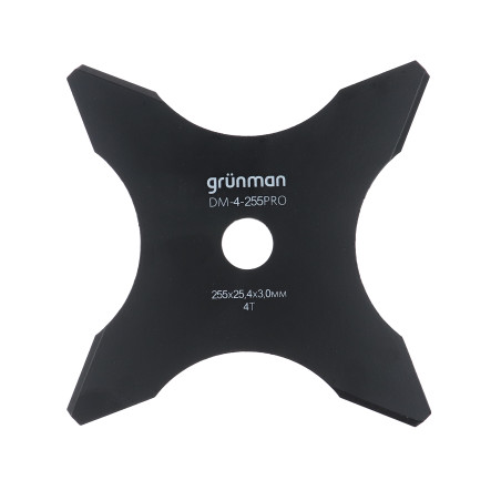 Disc motocoasa pentru tuns iarba, Grunman, otel, 4 lame, D 255 mm, 4 mm