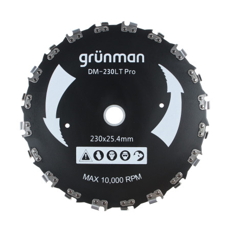 Disc motocoasa pentru tuns iarba, Grunman, otel, D 230 mm