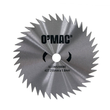 Disc motocoasa pentru tuns iarba, OMAC, otel, 40 dinti, 255 x 1.6 mm