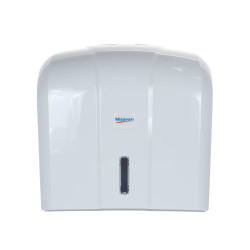 Dispenser hartie Misavan, alb, pentru prosoape pliate, plastic, 25 x 26 x 18 cm