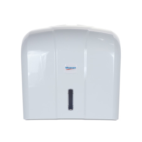 Dispenser hartie Misavan, alb, pentru prosoape pliate, plastic, 25 x 26 x 18 cm