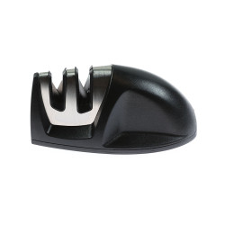 Dispozitiv pentru ascutit cutite, Paxton KR036, inox + ceramica, negru, 9.8 x 5.3 x 4.5 cm