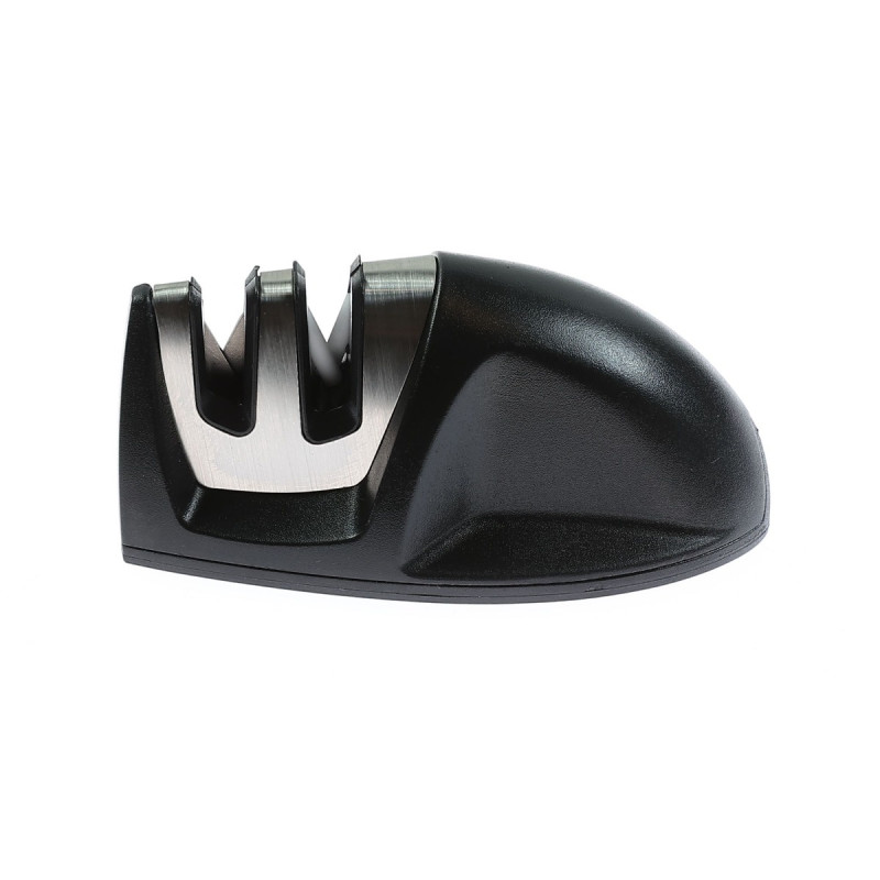 Dispozitiv pentru ascutit cutite, Paxton KR036, inox + ceramica, negru, 9.8 x 5.3 x 4.5 cm