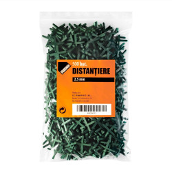 Distantiere pentru placi ceramice Baudeman, rost 2.5 mm, set 500 bucati