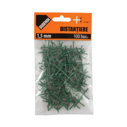 Distantiere pentru placi ceramice, rost 1.5 mm, set 100 bucati
