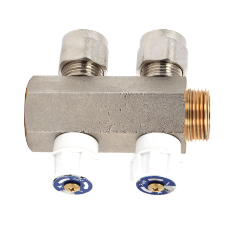 Distribuitor alama, 2 cai, cu robineti, 16 mm x 3/4", 7882L