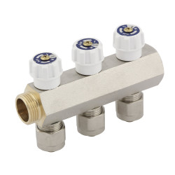 Distribuitor alama, 3 cai, cu robineti, 16 mm x 3/4", 7883L