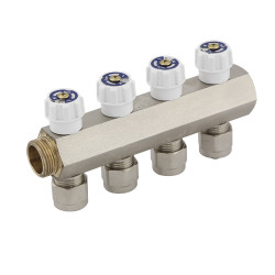 Distribuitor alama, 4 cai, cu robineti, 16 mm x 3/4", 7884L