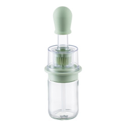 Distribuitor ulei AAB068, cu pensula, plastic + silicon, transparent, 180 ml