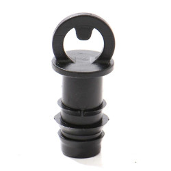 Dop pentru tub pentru irigatii prin picurare, cu inel de siguranta, negru, polipropilena, D 16 mm, set 5 buc