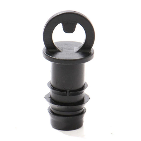 Dop pentru tub pentru irigatii prin picurare, cu inel de siguranta, negru, polipropilena, D 16 mm, set 5 buc