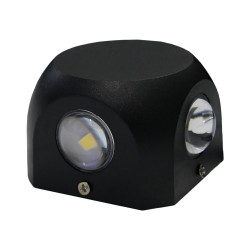 Aplica exterior cu LED Black-4, 4W, 440lm, lumina rece, negru, modern