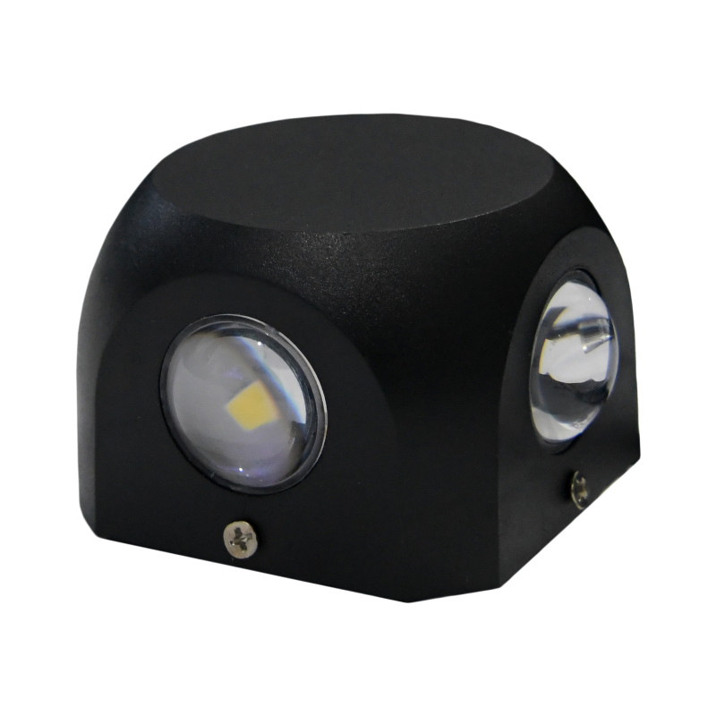 Aplica exterior cu LED Black-4, 4W, 440lm, lumina rece, negru, modern