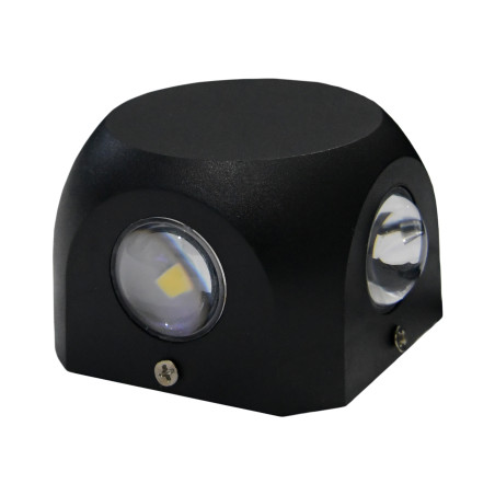 Aplica exterior cu LED Black-4, 4W, 440lm, lumina rece, negru, modern