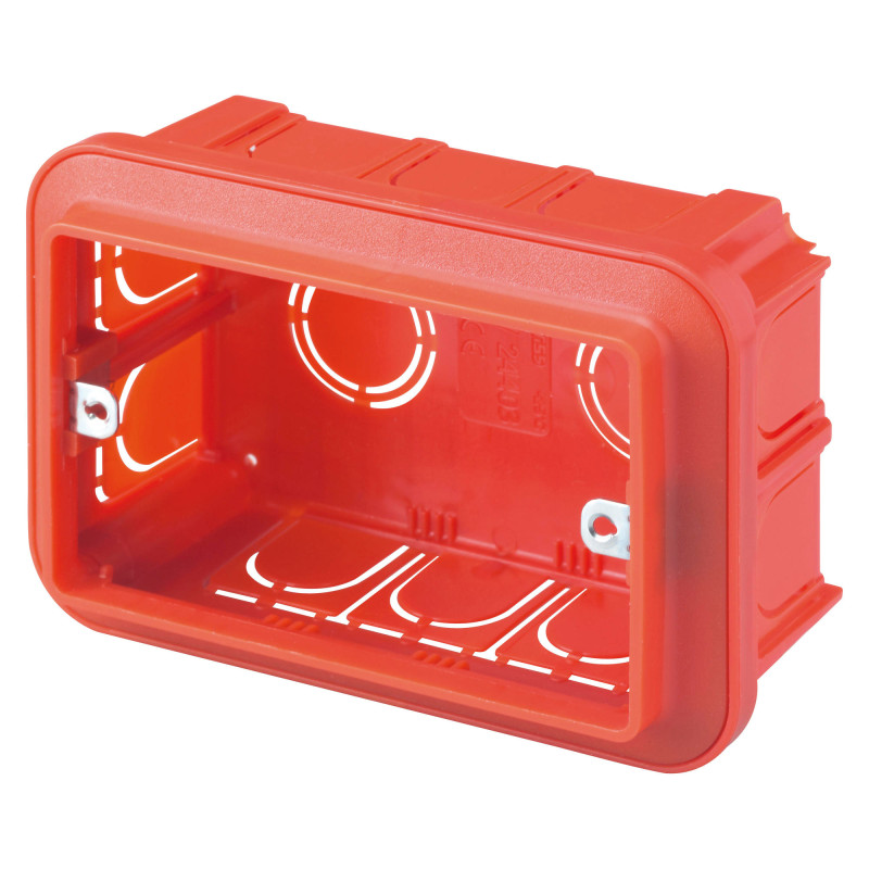 Doza aparat Gewiss GW24403, incastrata, modulara, 3 module, 119 x 80 x 50.5 mm