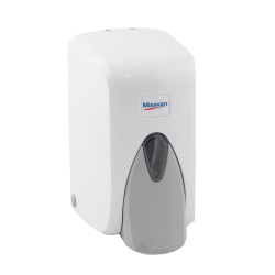 Dozator sapun lichid, Misavan, ABS, montaj suspendat, alb, 500 ml